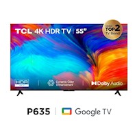 TV TCL 55" LED 4K Ultra HD Smart TV Google TV 55P635